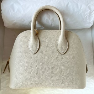 Replica Hermes Kelly 20cm Bag In Craie Clemence Leather GHW