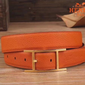 Hermes Quentin 32 MM Orange Reversible Belt