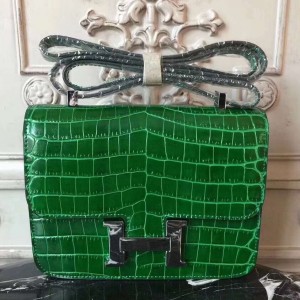 Hermes Bamboo Constance MM 24cm Crocodile Bag