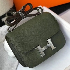 Hermes Mini Constance 18cm Epsom Vert Olive Bag