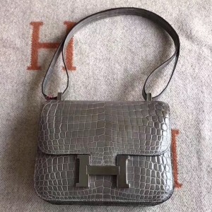 Hermes Constance 24cm Grey Niloticus Crocodile