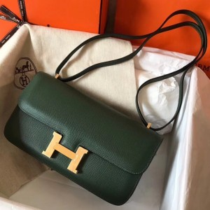 Hermes Vert Anglais Epsom Constance Elan 25cm Bag