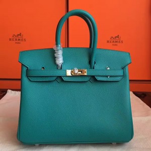 Hermes Malachite Birkin 25cm Epsom Handmade Bag