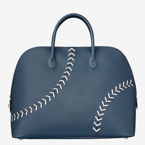 Hermes Blue Malte Bolide 1923 45 Baseball Bag