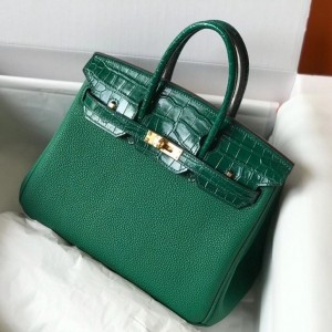 Hermes Touch Birkin 25cm Limited Edition Green Bag