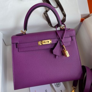 Hermes Epsom Kelly 25cm Sellier Handmade Anemone Bag