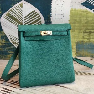 Hermes Malachite Clemence Kelly Ado PM Backpack