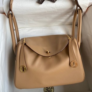 Hermes Lindy 26 Handmade Bag In Chai Swift Calfskin