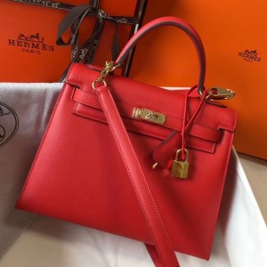 Hermes Kelly 25cm Sellier Bag In Piment Epsom Leather