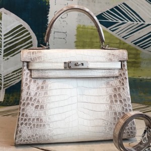 Replica Hermes Diamond Birkin 25cm In Himalaya Niloticus Crocodile Skin