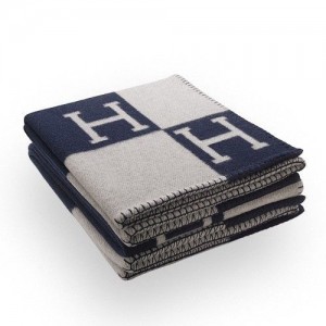 Hermes Dark Blue Avalon Blanket