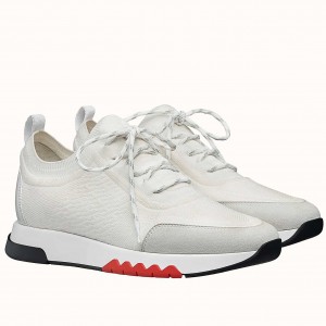 Hermes Addict Sneakers In White Knit