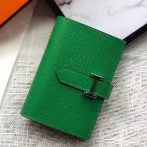 Hermes Bearn Mini Wallet In Bamboo Epsom Leather