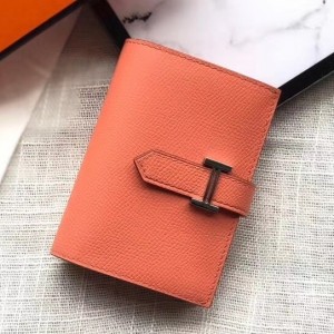 Hermes Bearn Mini Wallet In Crevette Epsom Leather
