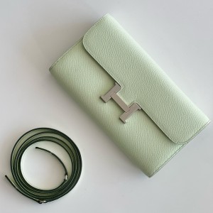 Hermes Constance To Go Wallet in Vert Fizz Epsom Calfskin 