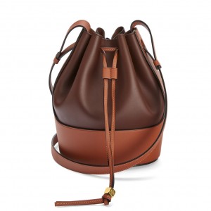 Loewe Small Balloon Bucket Bag In Hazelnut/Tan Calfskin