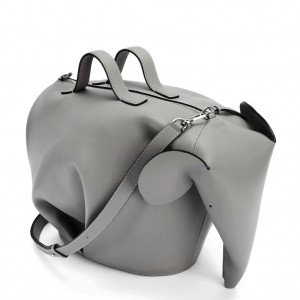 Loewe Large Elephant Bag in Grey Calfskin