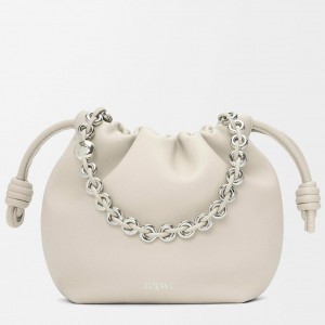 Loewe Mini Flamenco Purse Bag in Sea Salt Nappa Lambskin