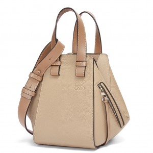 Loewe Compact Hammock Bag in Sand Grained Calfskin