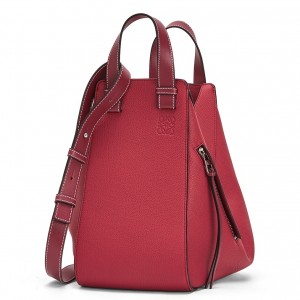 Loewe Medium Hammock Bag In Red Leather