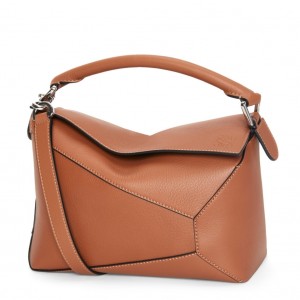 Loewe Puzzle Small Bag In Tan Classic Calfskin