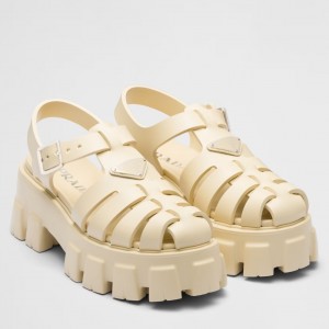 Prada Foam Sandals in Quartz Rubber 