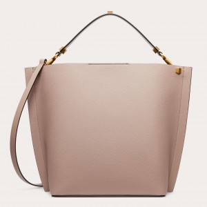 Valentino Escape Hobo Bag In Poudre Grained Calfskin