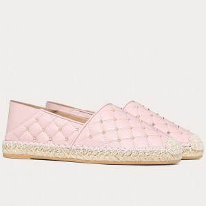 Valentino Garavani Pink Rockstud Spike Espadrilles