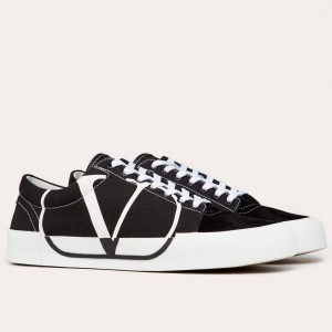 Valentino Garavani Tricks Canvas And Suede Sneakers