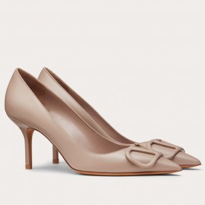 Valentino VLOGO 80mm Pumps In Poudre Calfskin