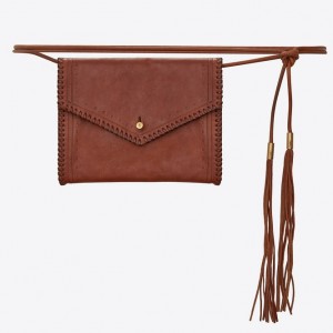 Saint Laurent Brown Envelope Belt Bag