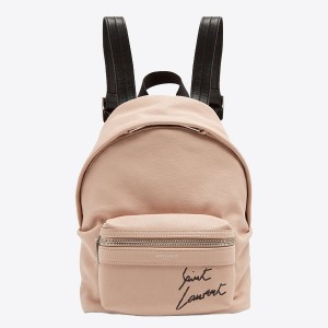 Saint Laurent Nude Mini Toy City Embroidered Backpack