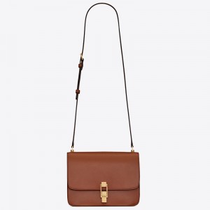 Saint Laurent Carre Satchel Bag In Brick Leather