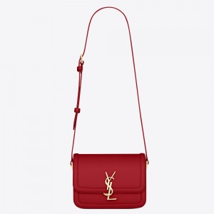 Saint Laurent Solferino Small Bag In Red Calfskin