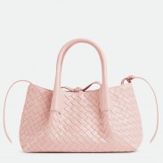Bottega Veneta Pinacoteca Small Bag in Pink Intrecciato Calfskin