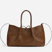 Bottega Veneta Pinacoteca Large Bag in Nocciola Intrecciato Calfskin