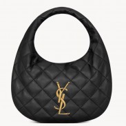 Saint Laurent Icarino Bag in Black Quilted Nappa Leather