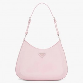 Prada Cleo Shoulder Large Bag In Pink Brushed Leather