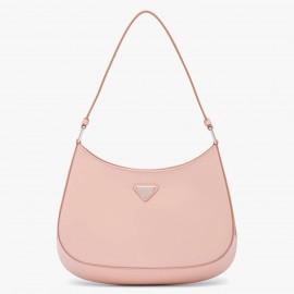 Prada Cleo Shoulder Small Bag In Pink Brushed Leather