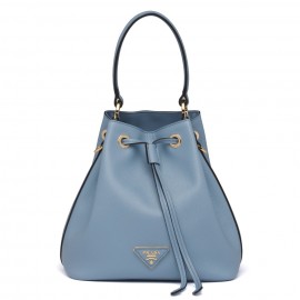 Prada Bucket Bag In Light Blue Saffiano Leather