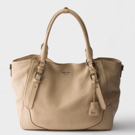 Prada Large Tote Bag in Beige Buckskin 1BG602