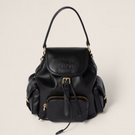 Miu Miu Small Backpack in Black Calfskin