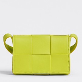 Bottega Veneta Candy Cassette Bag In Acid Kiwi Lambskin