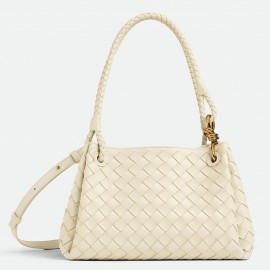 Bottega Veneta Parachute Medium Bag in Sea Salt Intrecciato Lambskin