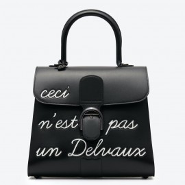 Delvaux Brillant L'Humour MM Bag in Black Box Calf Leather