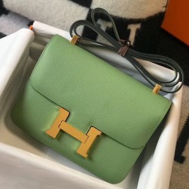 Hermes Epsom Constance 24cm Vert Criquet Handmade Bag