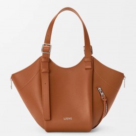 Loewe Hammock Flip Bag in Brown Calfskin