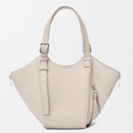 Loewe Hammock Flip Bag in Light Ghost Calfskin