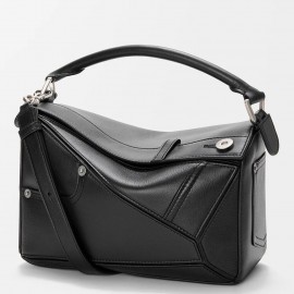 Loewe Panta Puzzle Small Bag in Black Calfskin