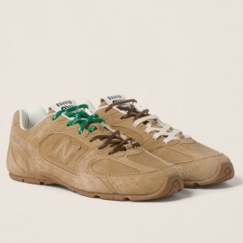 Miu Miu X New Balance 530 SL Sneakers in Ecru Suede